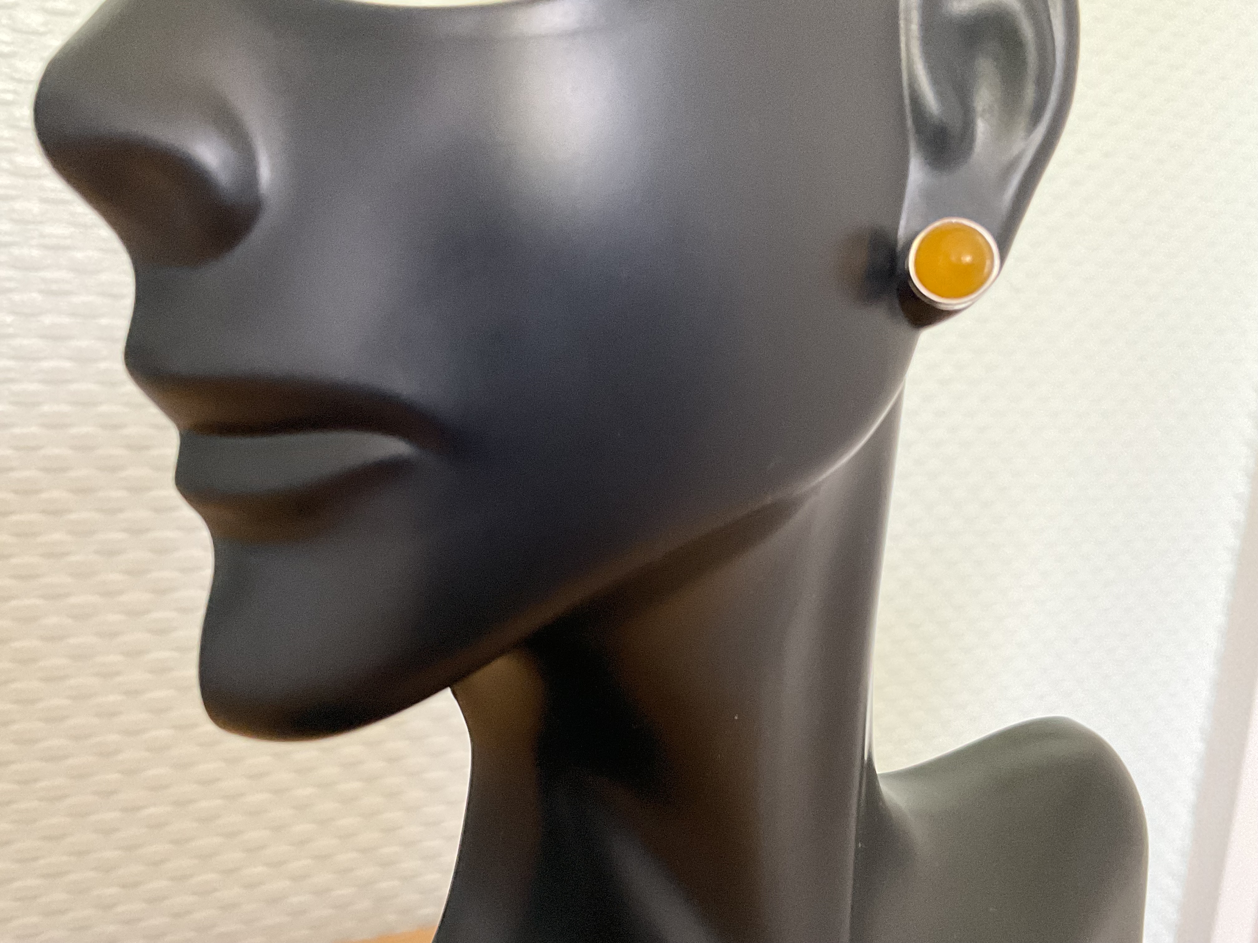 Butter Quartz Gemstone Stud Earrings